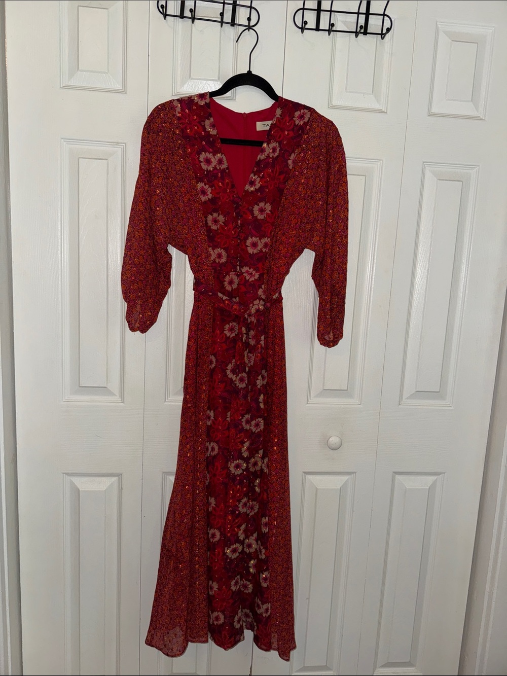 Taylor Red Floral Maxi Dress